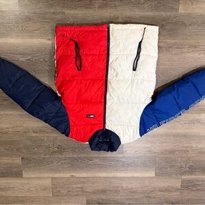 Tommy Hilfiger Red and Blue Puffer Jacket